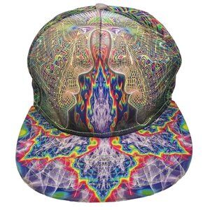 Samuel Farrand Hat 7 5/8 The Headspace Psychedelic Kaleidoscope Fitted Cap Tripp